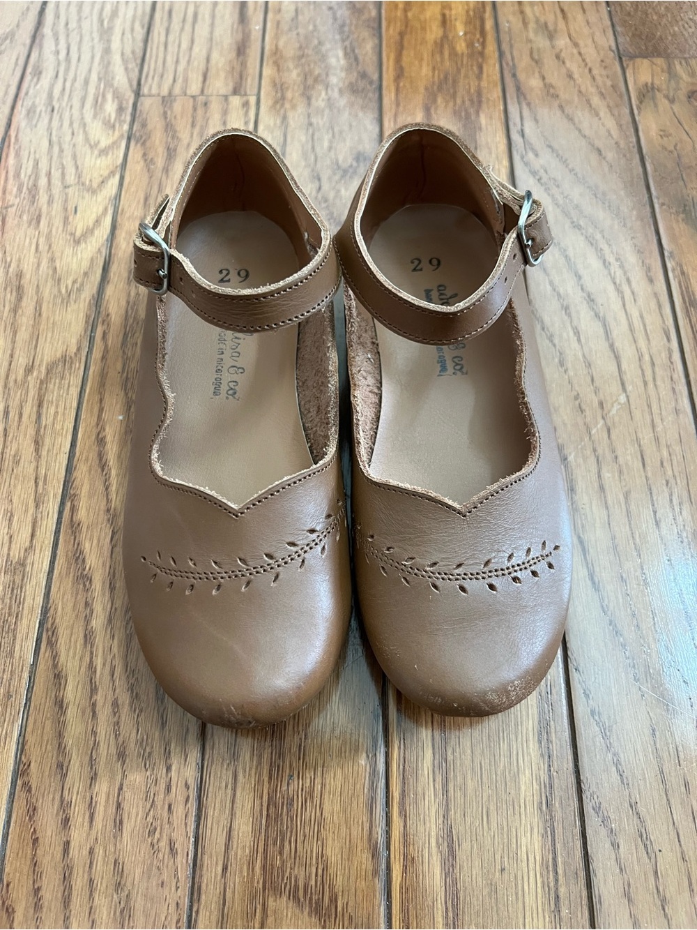 Adelisa & Co. Cosecha Mary Janes Children’s Leather Shoes - Brown Size 29 (11.5)